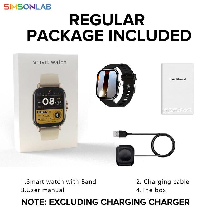 Sport Tracking Smartwatch - The Ultimate Gadget for Sports, BT Calling, Weather Updates, and SIMSONLAB 1.83 Inch HD