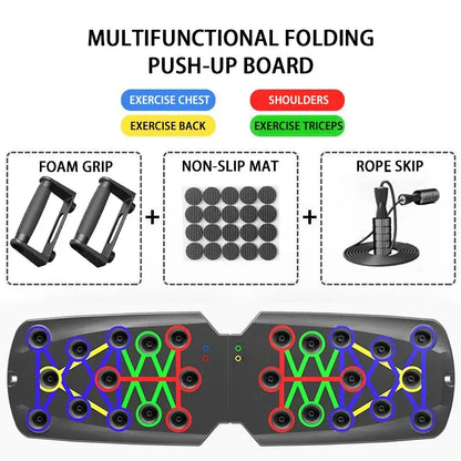 Transform Your Workout with the Ultimate Folding Push-Up Board: Multi-Mode Chest Expansion for Core Strength and Muscle Building