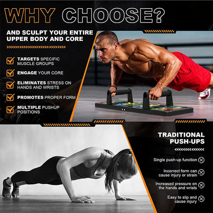 Transform Your Workout with the Ultimate Folding Push-Up Board: Multi-Mode Chest Expansion for Core Strength and Muscle Building