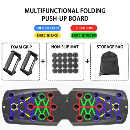 Transform Your Workout with the Ultimate Folding Push-Up Board: Multi-Mode Chest Expansion for Core Strength and Muscle Building