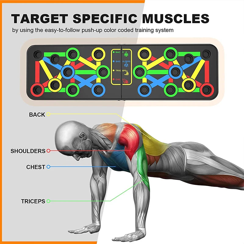 Transform Your Workout with the Ultimate Folding Push-Up Board: Multi-Mode Chest Expansion for Core Strength and Muscle Building