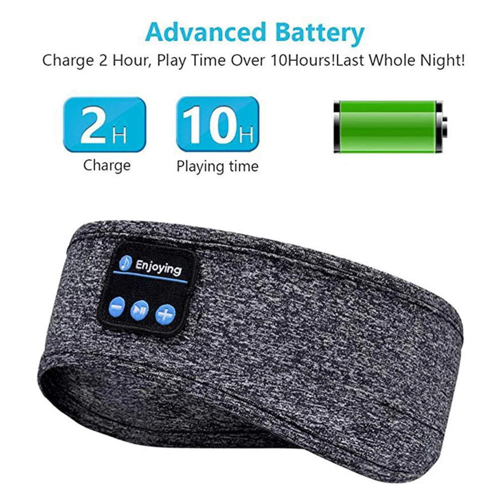 Experience Ultimate Comfort with Bluetooth-Compatible Sports Sleeping Headband - Wireless Headphones & Eye Mask Combo!