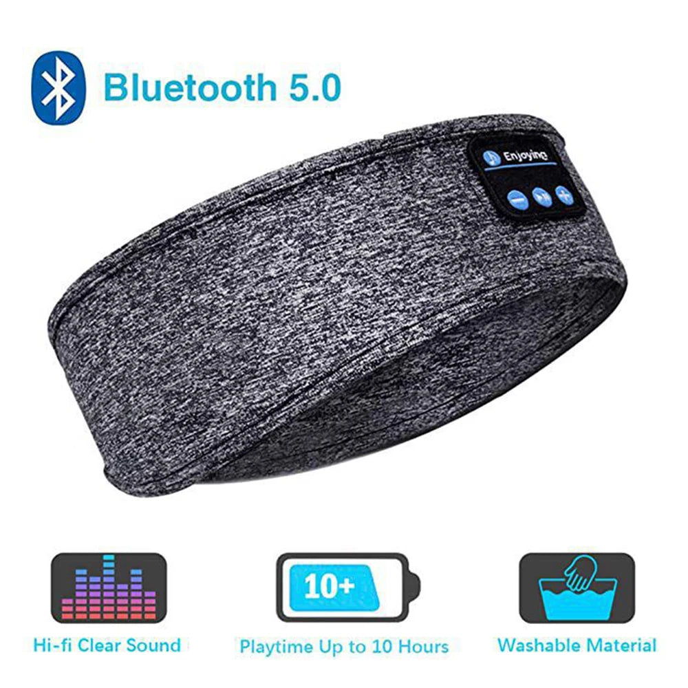 Experience Ultimate Comfort with Bluetooth-Compatible Sports Sleeping Headband - Wireless Headphones & Eye Mask Combo!