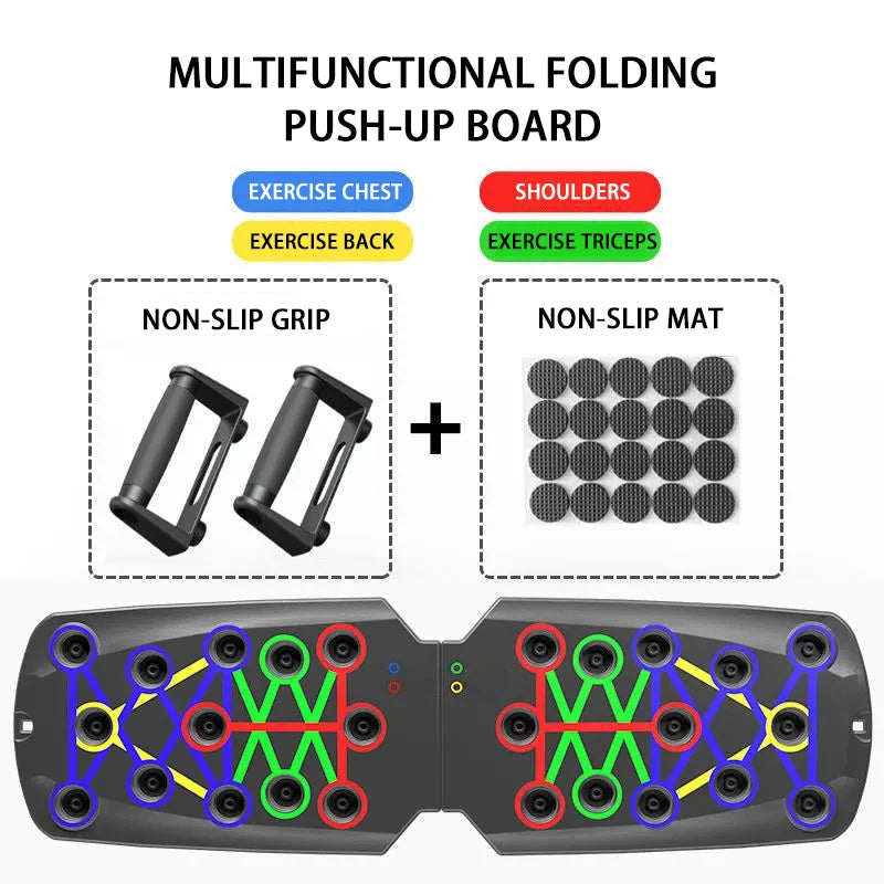 Transform Your Workout with the Ultimate Folding Push-Up Board: Multi-Mode Chest Expansion for Core Strength and Muscle Building