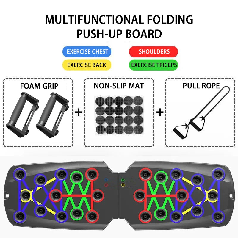 Transform Your Workout with the Ultimate Folding Push-Up Board: Multi-Mode Chest Expansion for Core Strength and Muscle Building