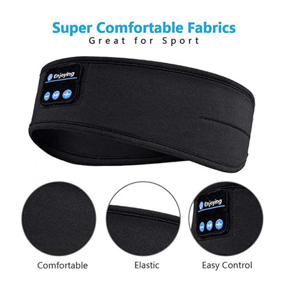 Experience Ultimate Comfort with Bluetooth-Compatible Sports Sleeping Headband - Wireless Headphones & Eye Mask Combo!