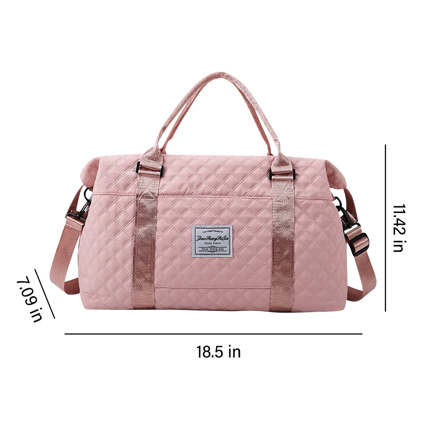 Chic Pink Travel Duffel Bag for Women – Ultimate Versatile Gym Tote with Toiletry Organizer for All Your Adventures!